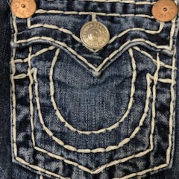 True Religion JIMMY Super T Jacket Dark wash XL Mens Big&Tall Distressed XL - Picture 4 of 10